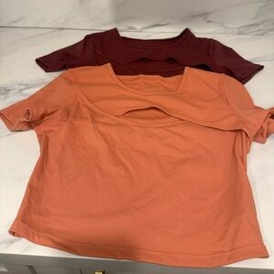 Halara M crop cutout workout tops